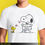 Thumbnail: Pup Actually T-Shirt - Snoopy & Woodstock Love Design | OSOM.in
