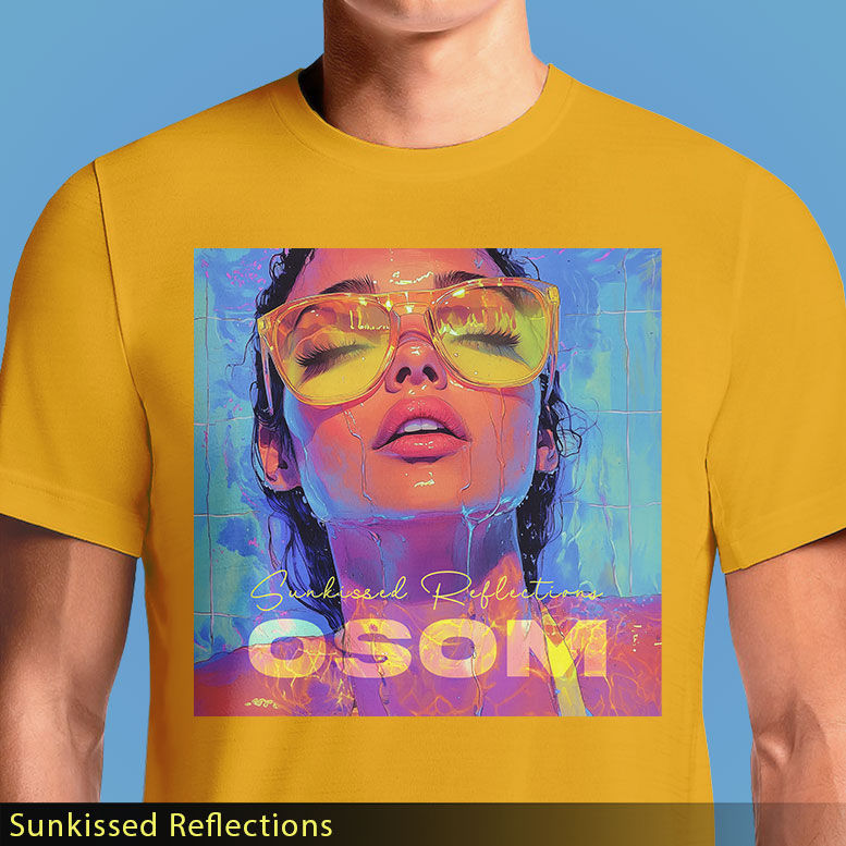 Thumbnail: OSOM Sunkissed Reflections T-Shirt – Relaxed Poolside Vibes in GTA Art Style