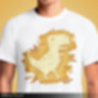 Offline Fossil T-Shirt – Chrome Dino as a Fossil | OSOM.in