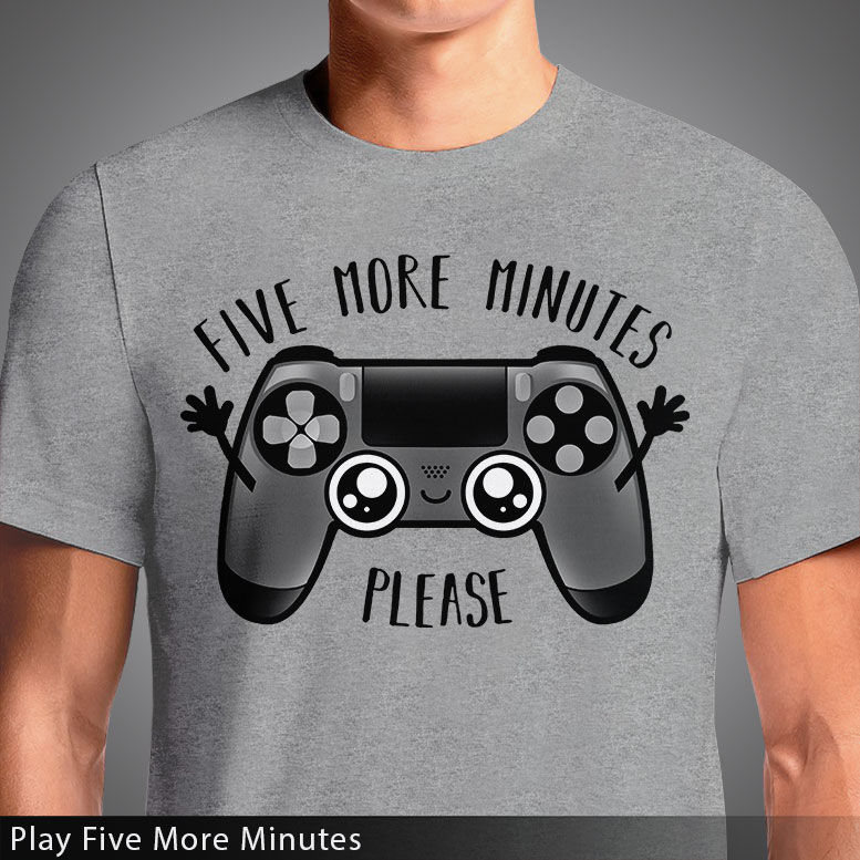 Play Five More Minutes - PS5 Controller T-Shirt | Osom.in India