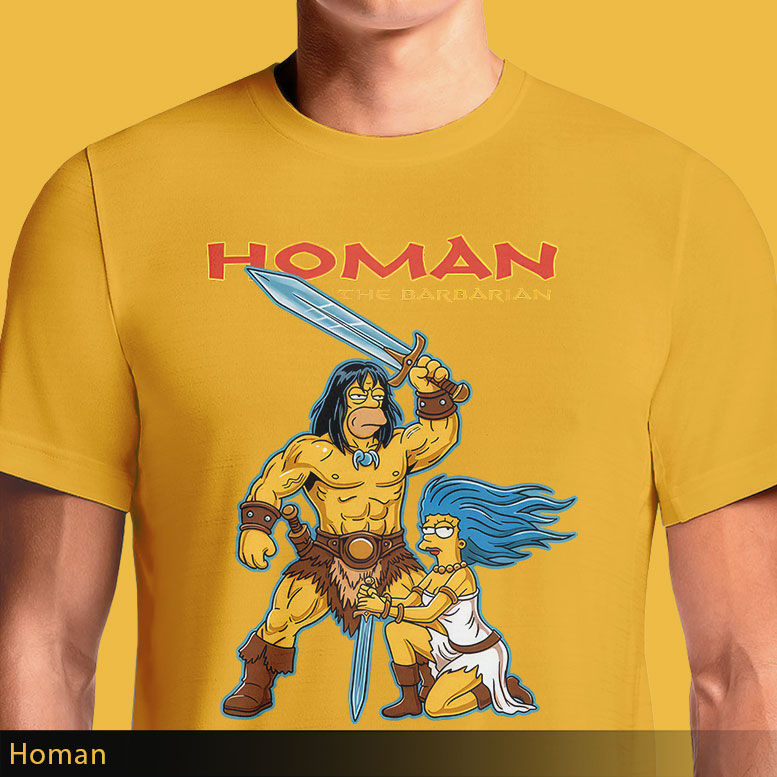 Thumbnail: Homan the Barbarian T-Shirt – Homer Simpson x Conan Mashup | OSOM