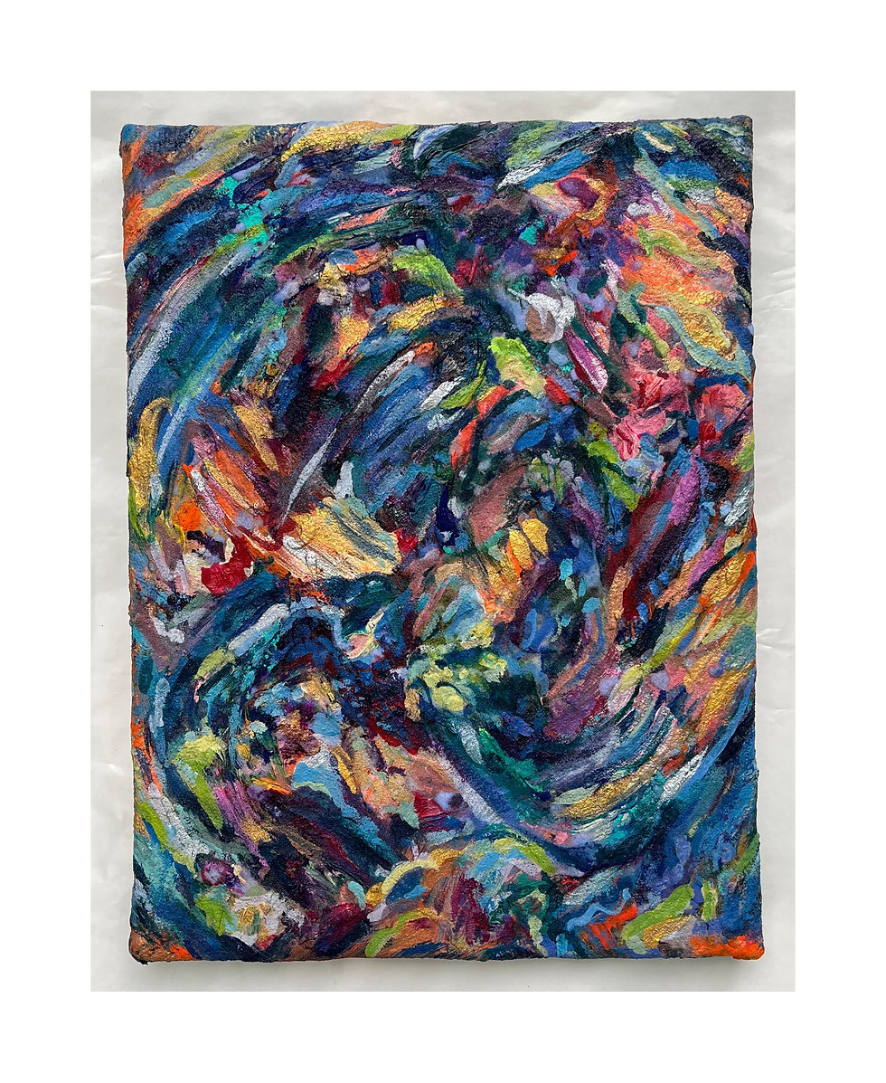 abstract mixed media painting on canvas super soaker colorful artwork dynamic movement