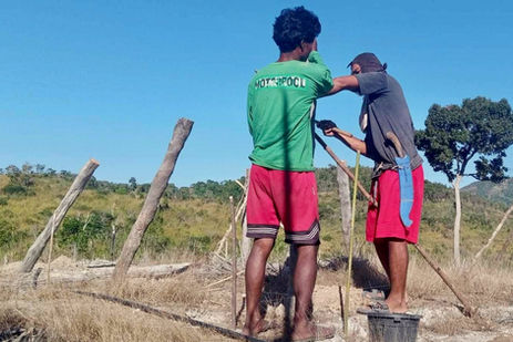 Building the support structure for solar panels