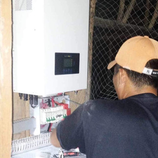 Inverter installation in progress