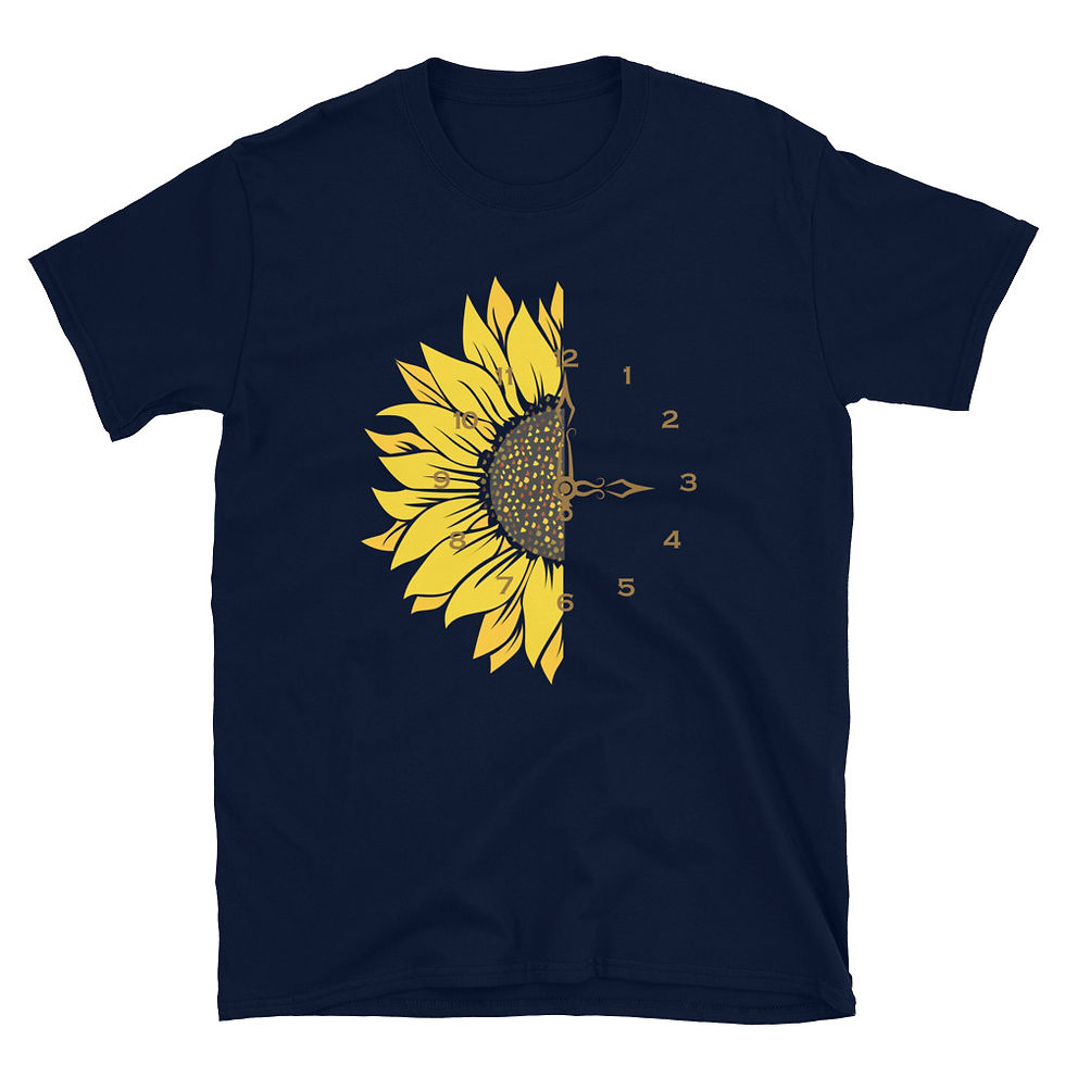 Thumbnail: Sunflower Clock Short-Sleeve Unisex T-Shirt