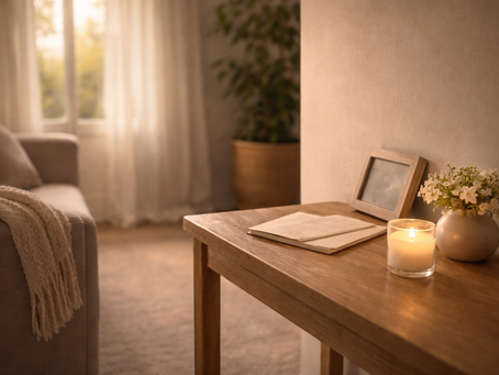 A calm home setting representing thoughtful advance care planning for someone living with heart disease