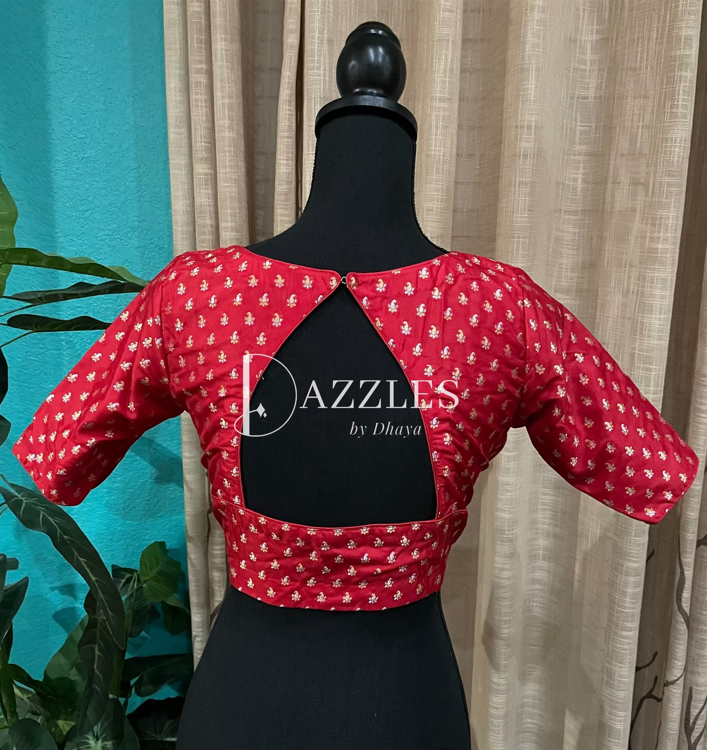 36-40| Red Banarasi Blouse