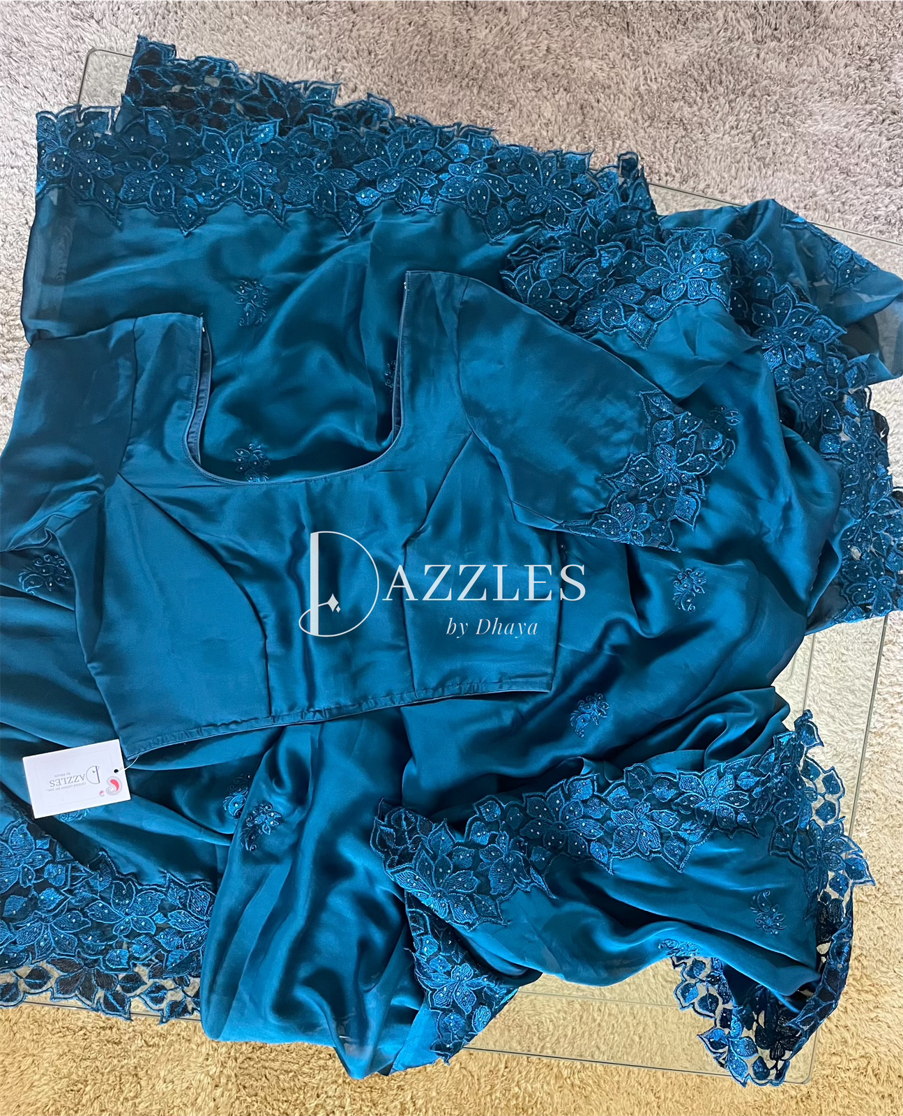 36-40| Silk Crepe + Cutwork Borders