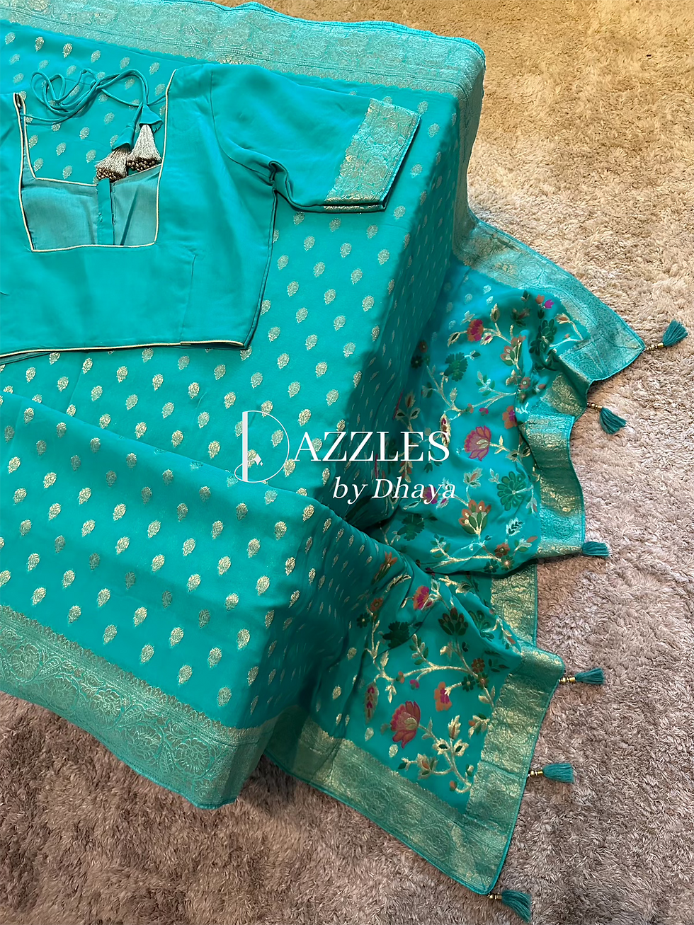 Thumbnail: 36-40| Banarasi Georgette  + Antique Zari