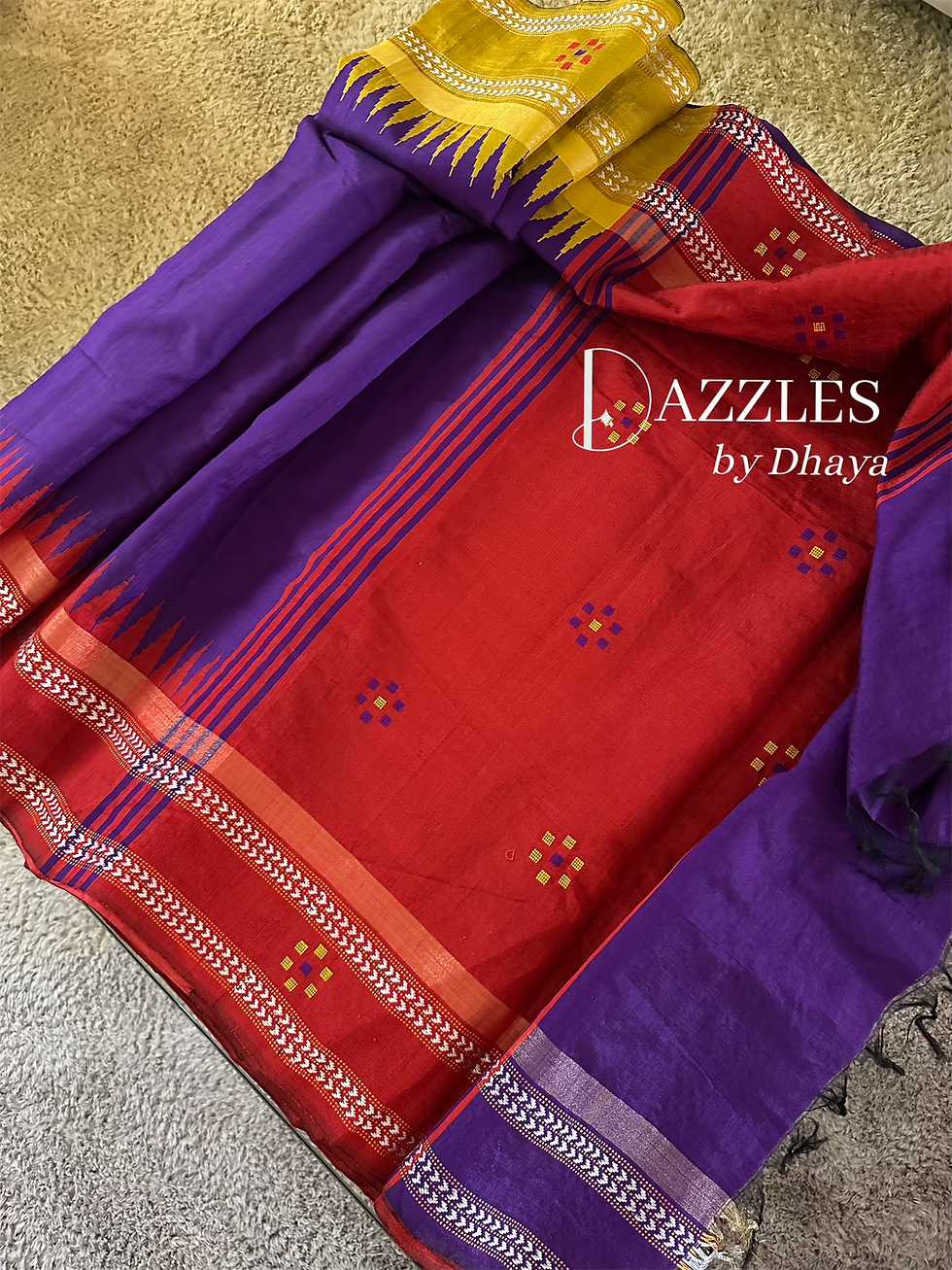 Thumbnail: 36-42| Pure Raw Silk + Vidarbha border