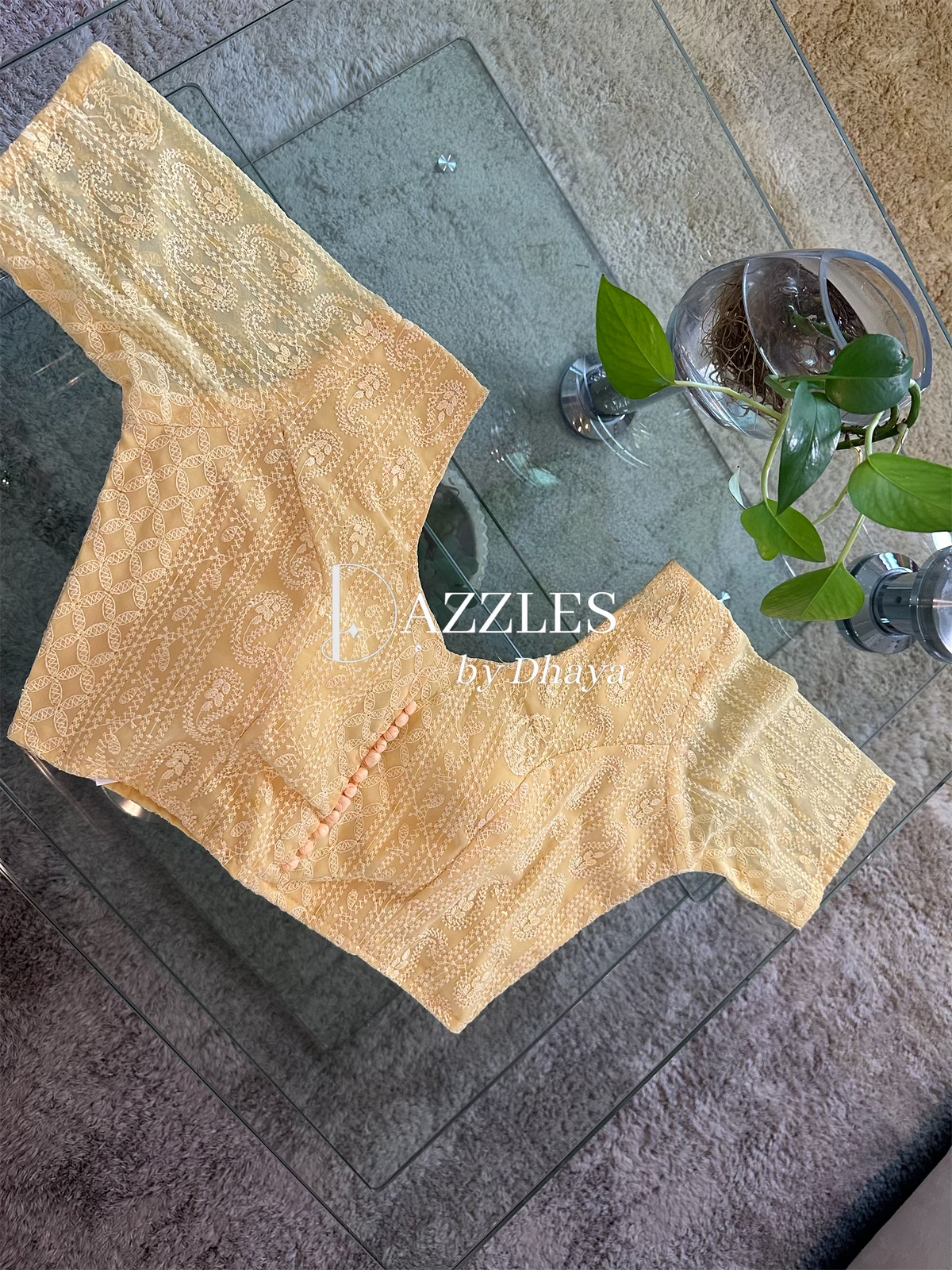 38-40| Pastel Yellow Chikankari on Soft Cotton