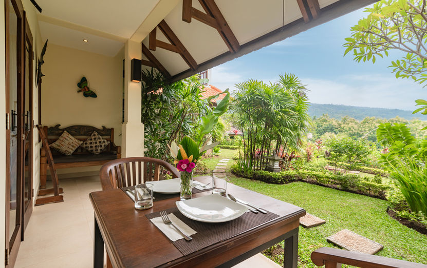 Romantic private patio dining, Alamanda Resort