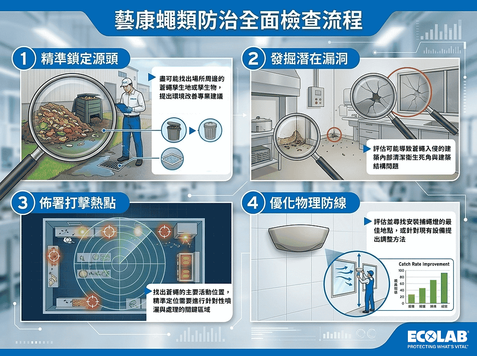 藝康蠅類防治全面檢查流程