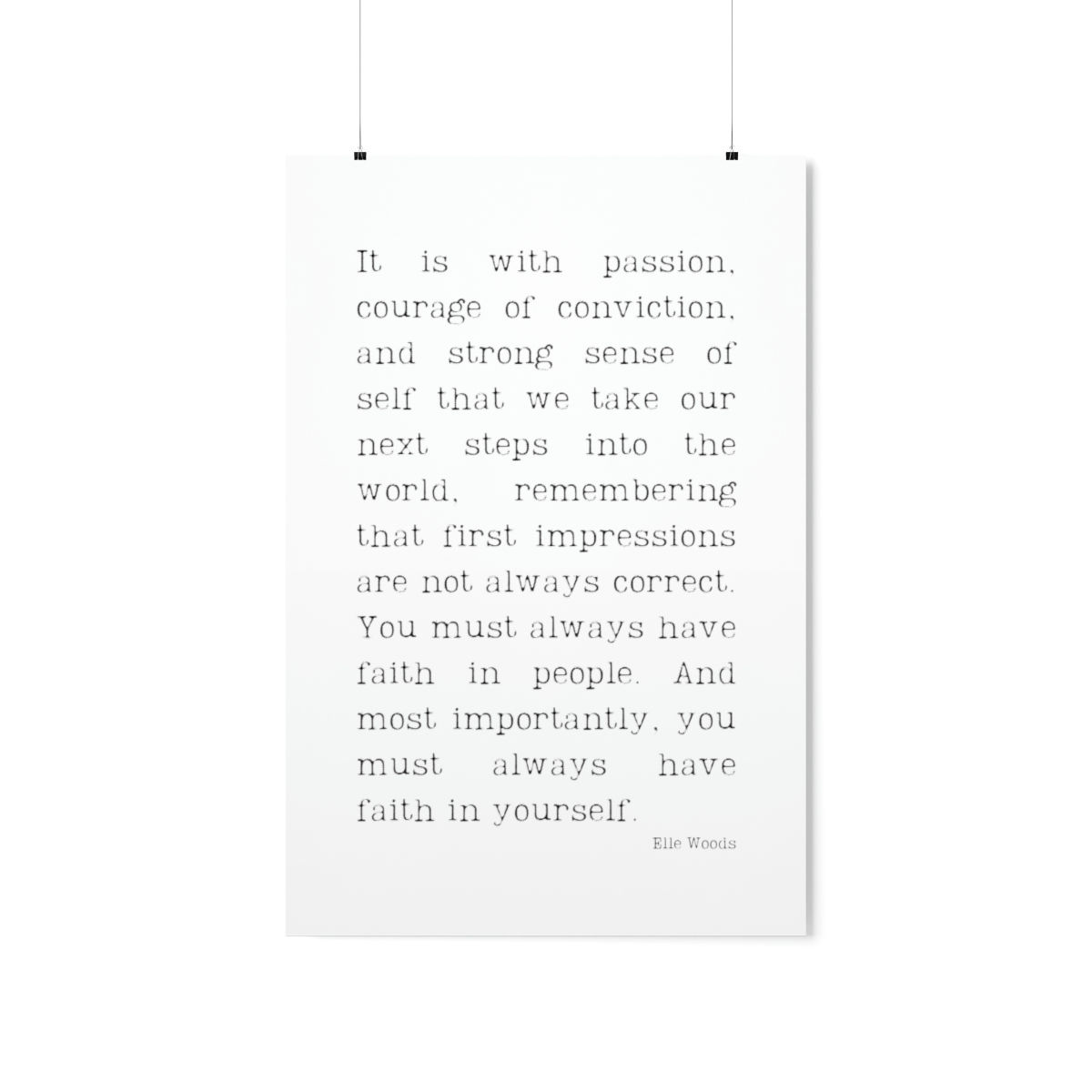 Premium Matte Posters - Legally Blonde Monologue