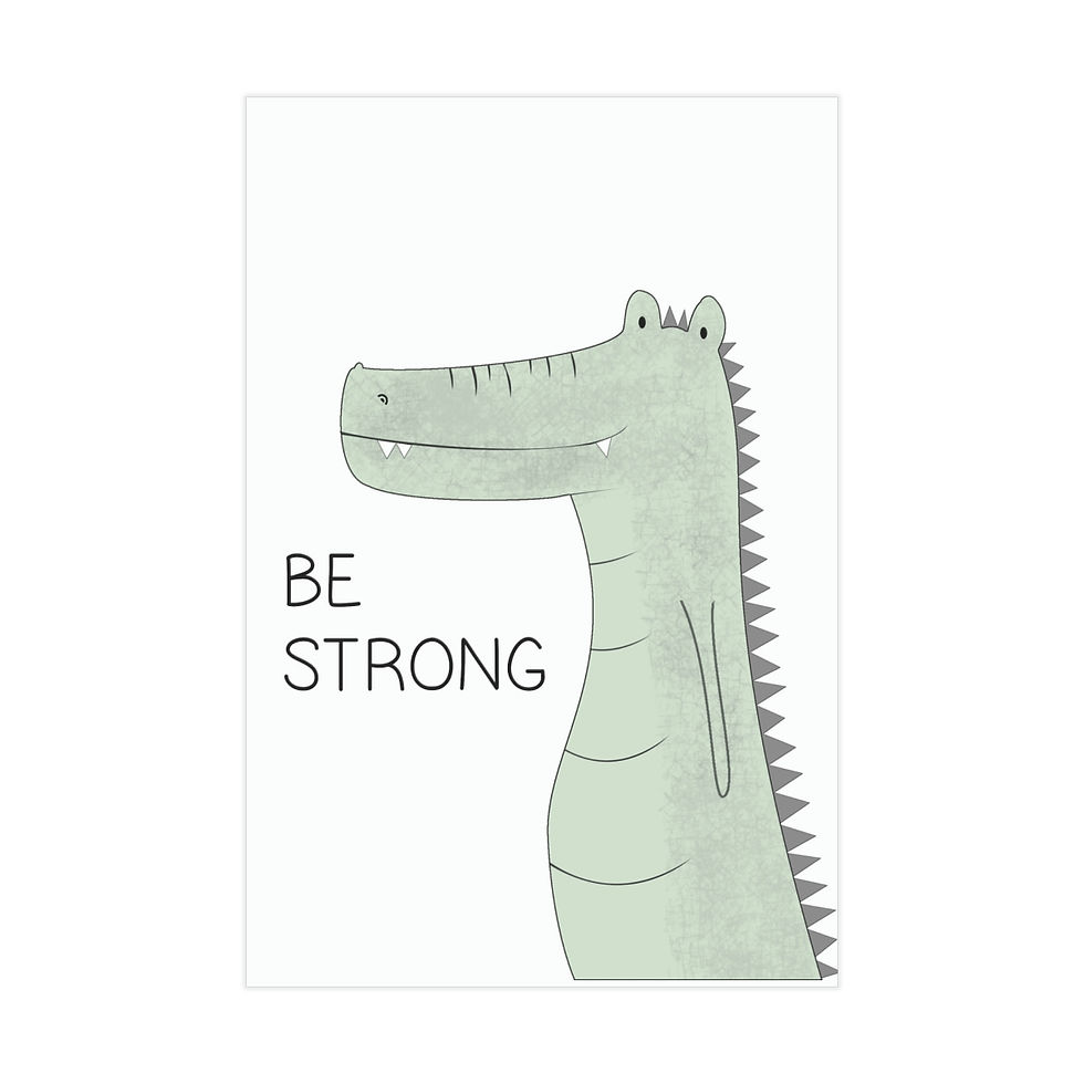 Thumbnail: Adorable animal posters for children - BE STRONG