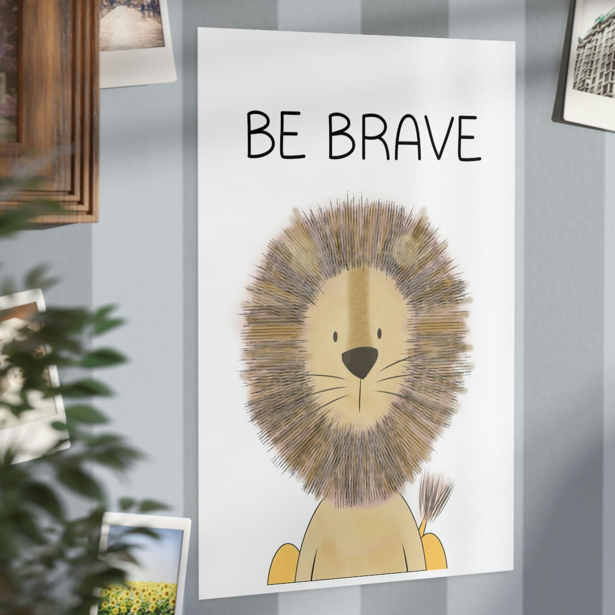 Adorable animal posters for children - BE BRAVE