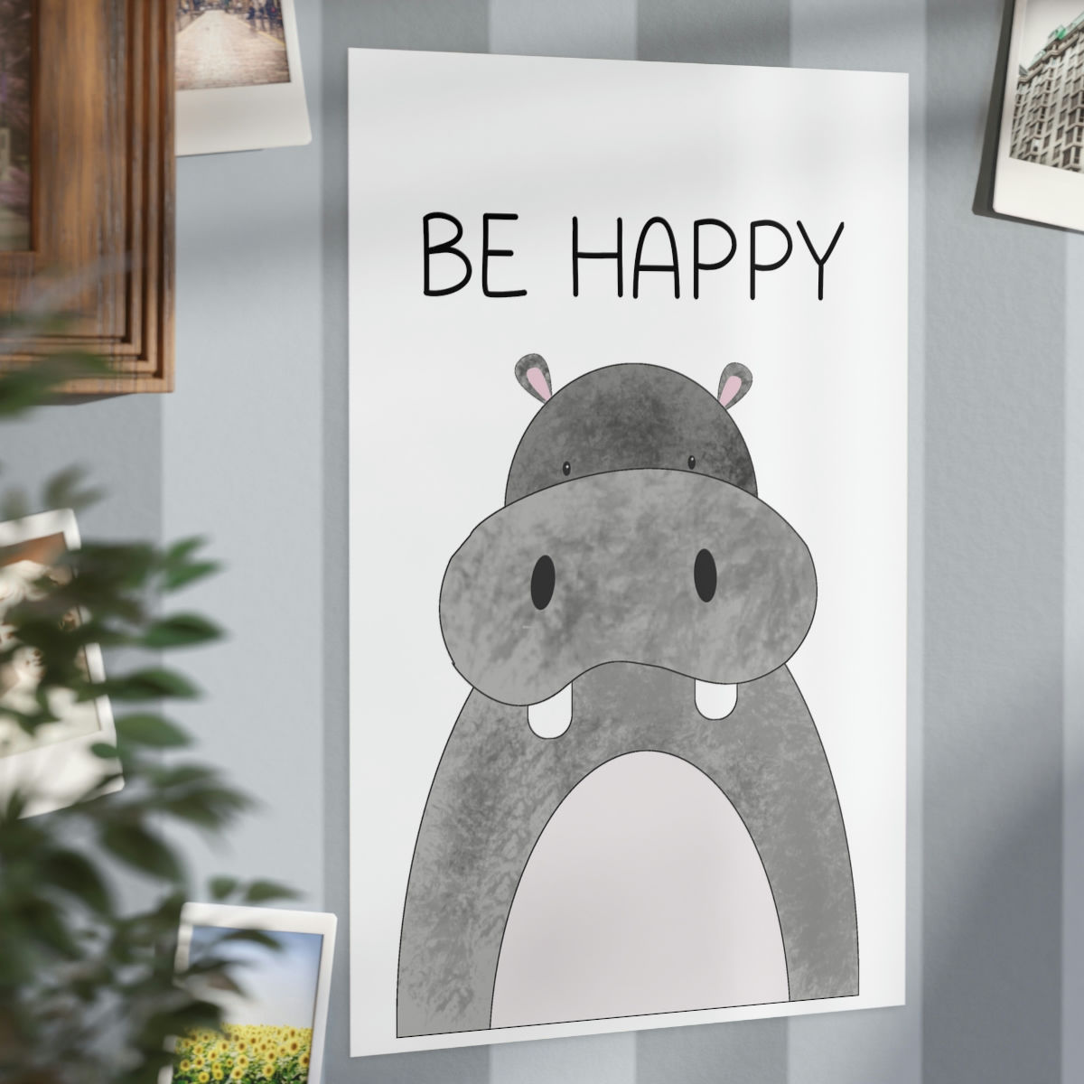 Adorable animal posters for children - BE HAPPY