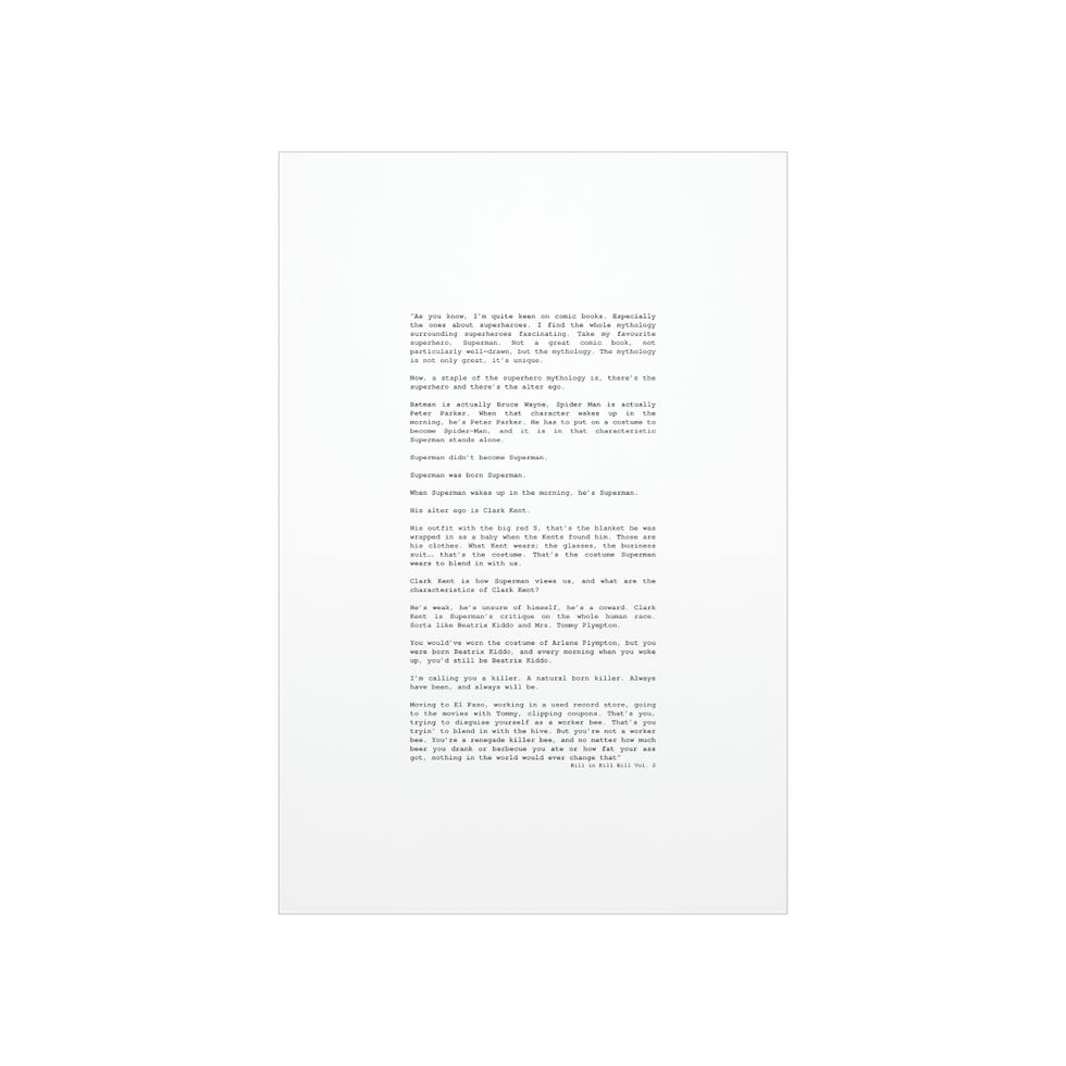 Thumbnail: Premium Matte Posters - Kill Bill Monologue