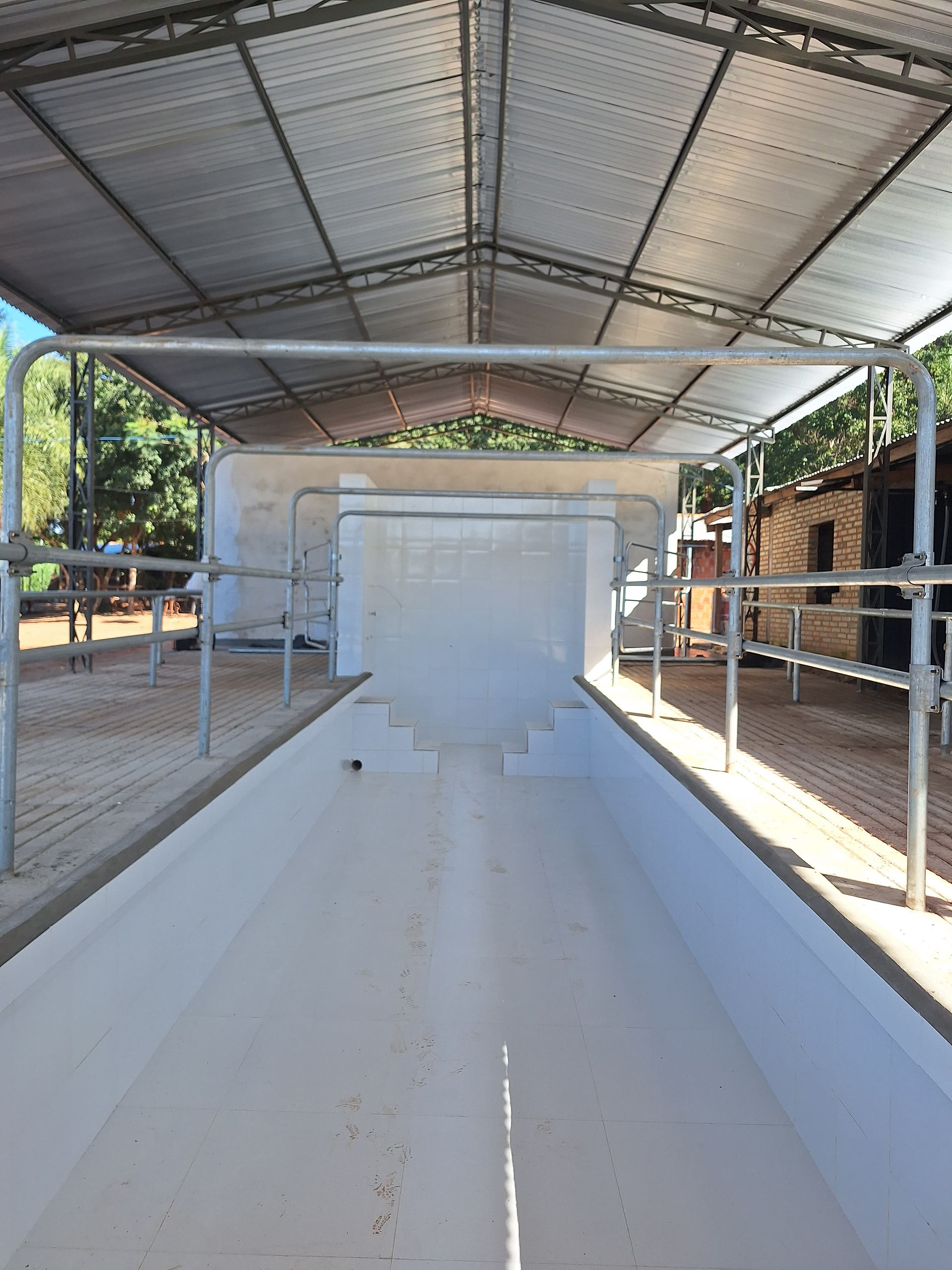 sala de ordeñe con fosa en Paraguay