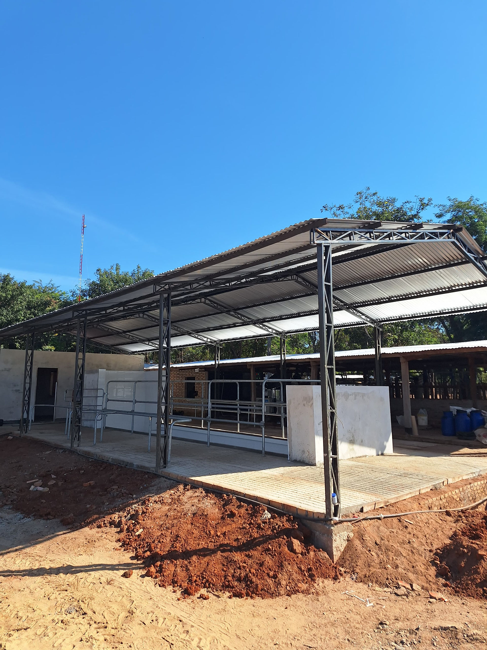 sala de ordeñe con fosa en Paraguay