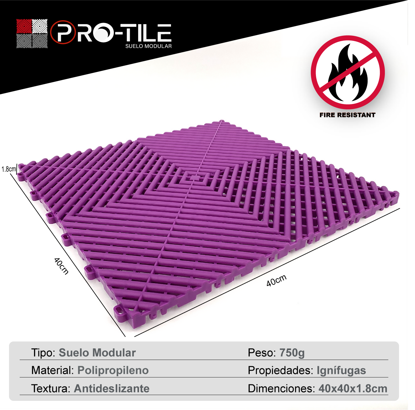 Suelo Modular – color morado