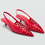 Miniature : Lola Red Mesh-Effect Slingbacks