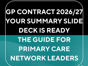 GP Contract 2026/27 — Your Summary Slide Deck Is Ready