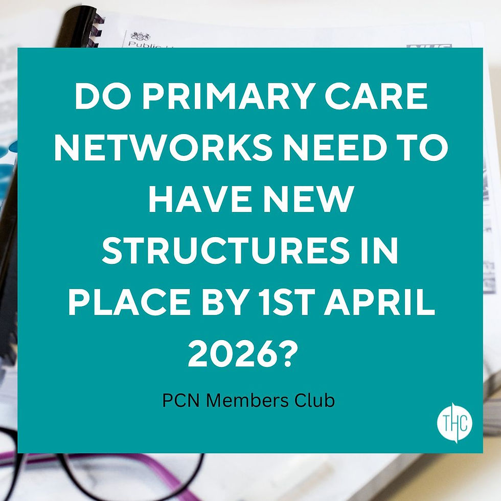Do Primary Care Networks Need to Have New Structures in Place by 1st April 2026?