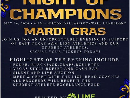 ETAMU night of champions set to raise funds for student athletes