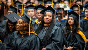 Graduates in cap and gown