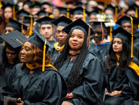 Graduates in cap and gown