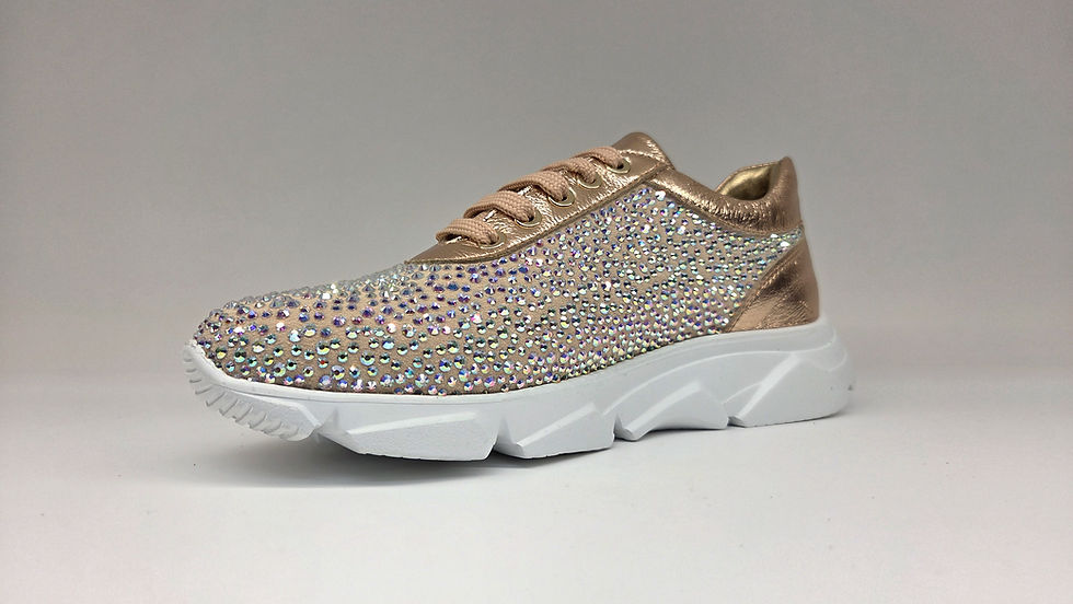 Miniatura: Run rosa con strass Swarovski