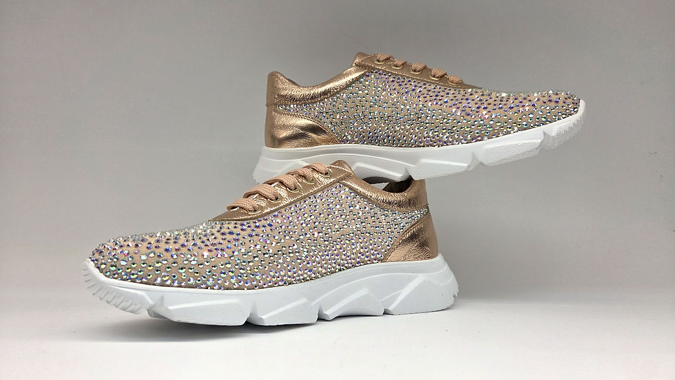 Miniatura: Run rosa con strass Swarovski