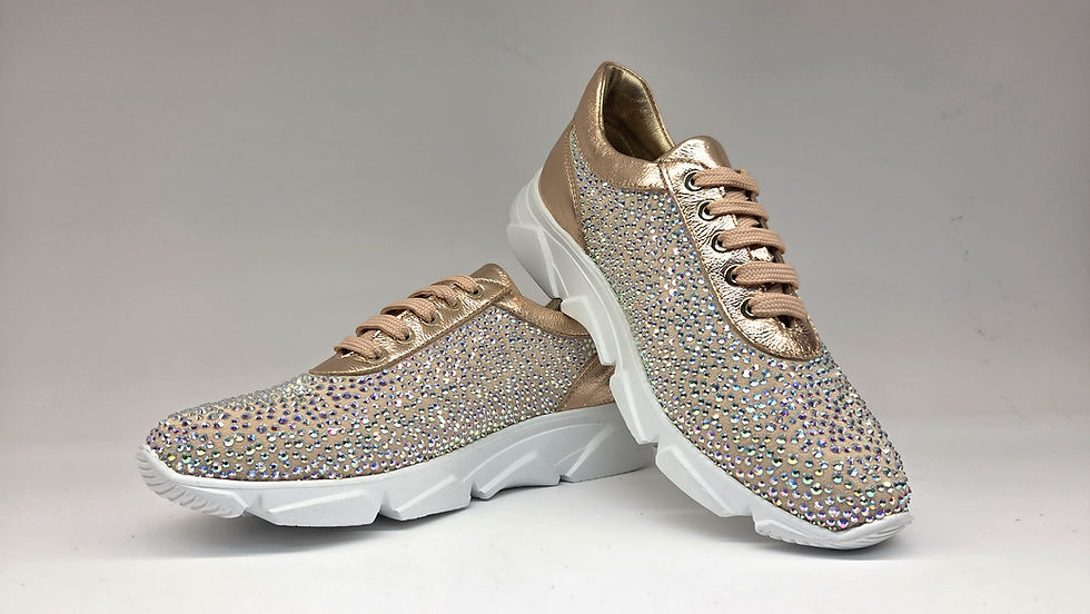 Miniatura: Run rosa con strass Swarovski