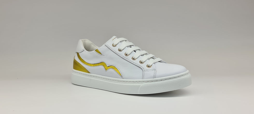 Sneaker bianca e oro - Art 895