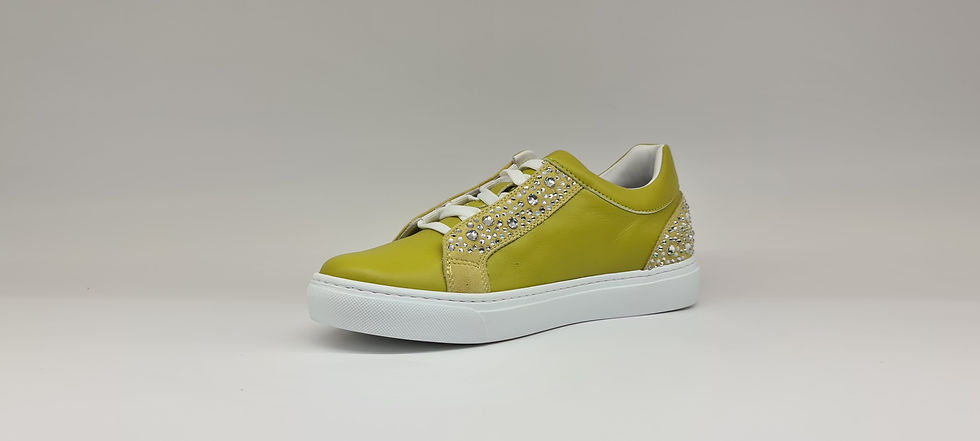 Miniatura: Sneaker giallo senape con Swarovski - Art 808
