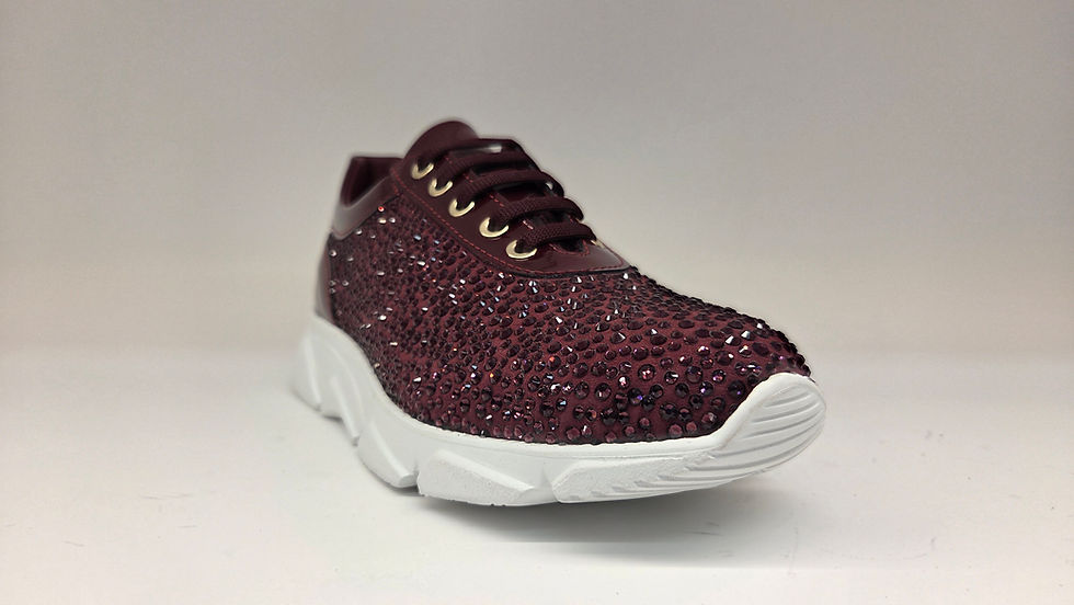 Miniatura: Run borgogna con strass Swarovski