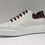 Miniatura: Sneaker bianco latte e borgogna con strass