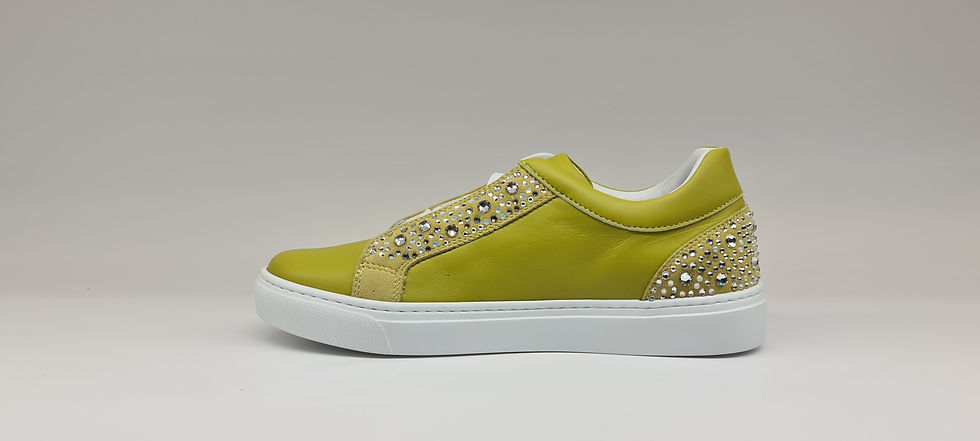 Miniatura: Sneaker giallo senape con Swarovski - Art 808