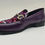 Miniatura: Mocassino in pelle viola e velluto stampa fantasia