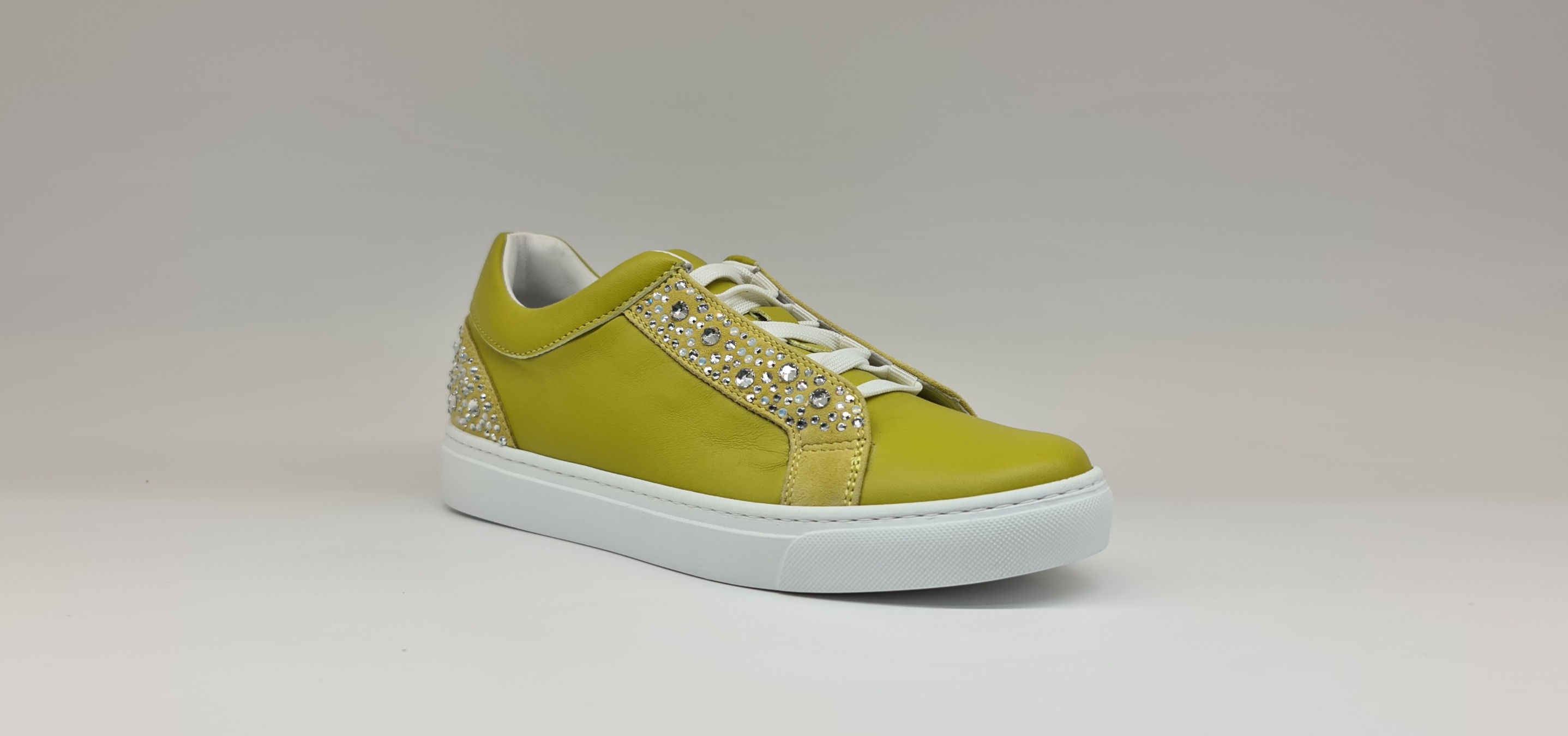 Sneaker giallo senape con Swarovski - Art 808