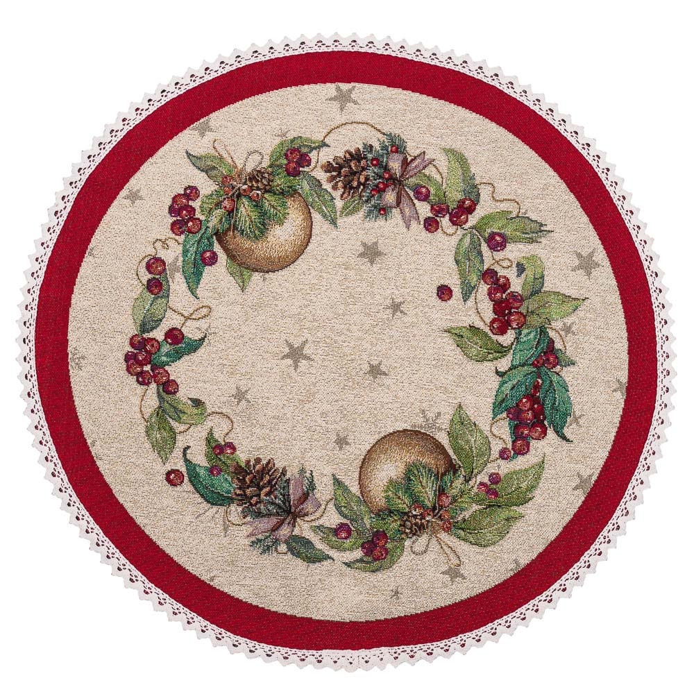 Placemat- Pinecones & Berries 45cm