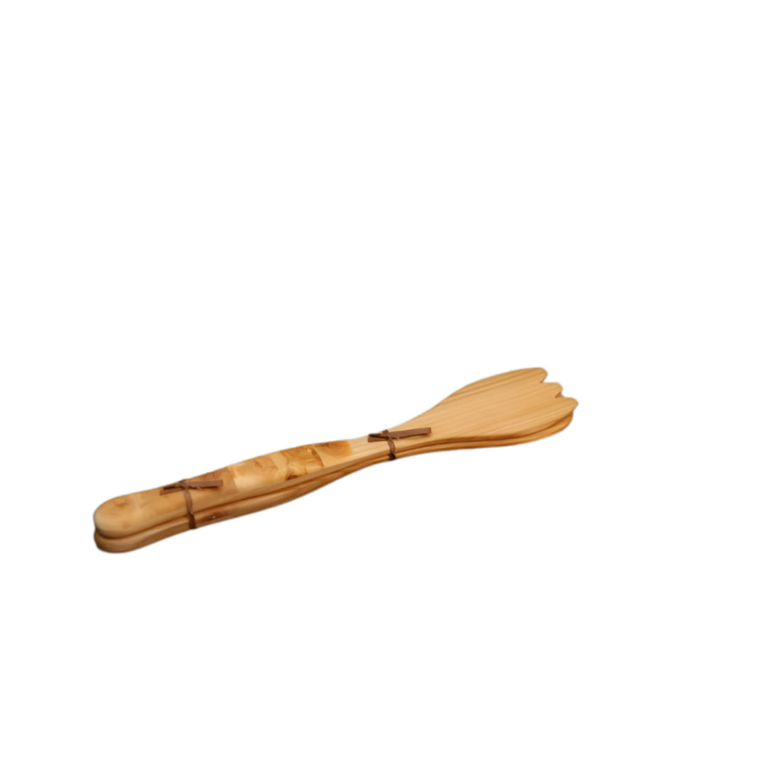 Salad Set with mosaic handle