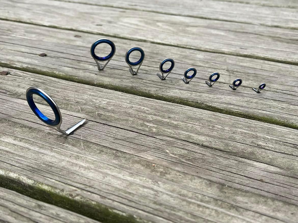 Single Foot Guide Set - Chrome Plated with Blue Ceramic Insert