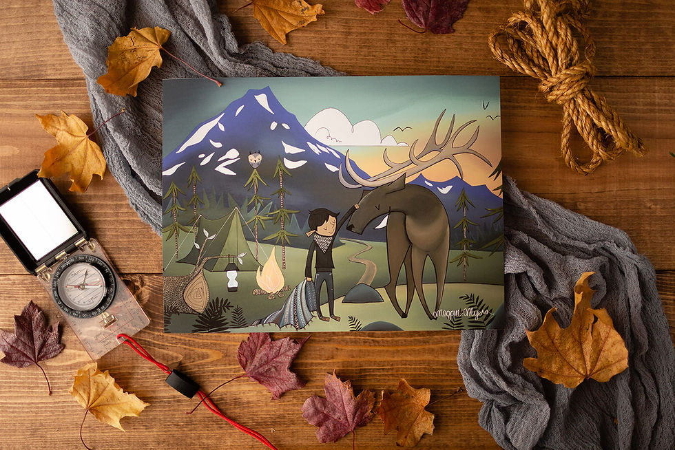 Thumbnail: #31 Elk Mountain Boy Blanket – Art Print