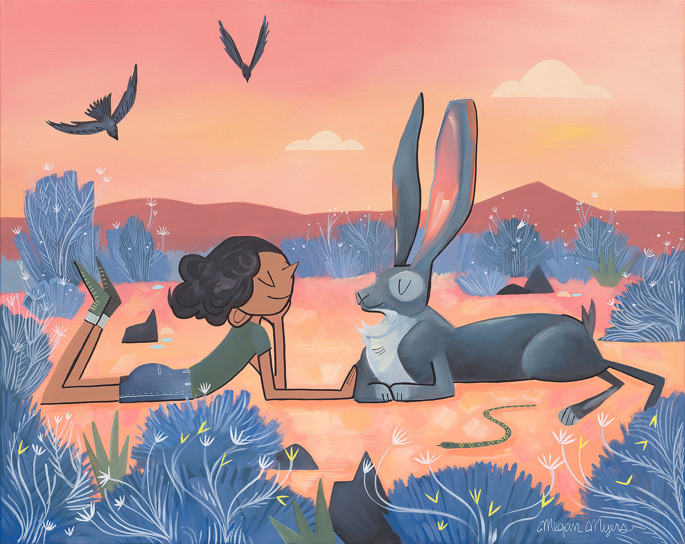 #83 Sunset Hare - Art Print