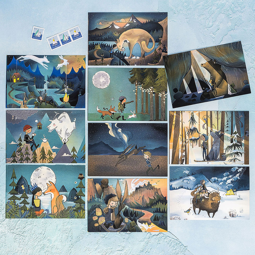 Thumbnail: Illustrated Postcard Pack Volume 1 - Ten cards