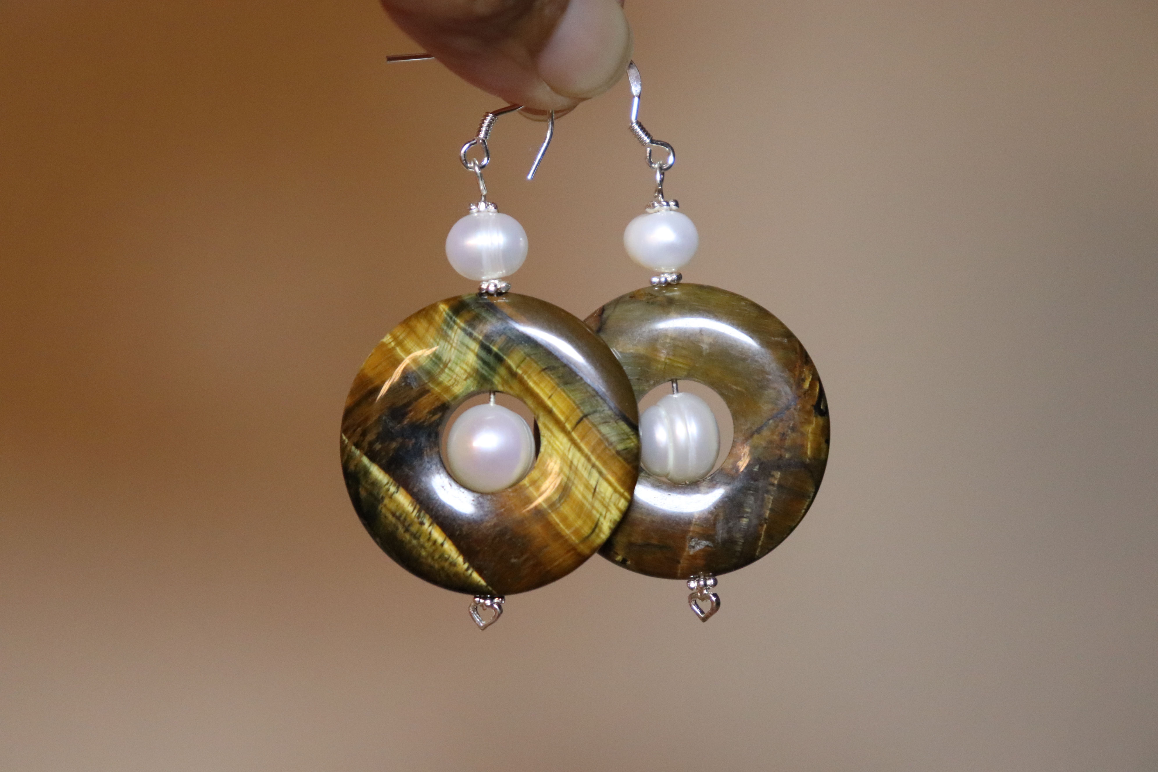 Tiger eye earrings
