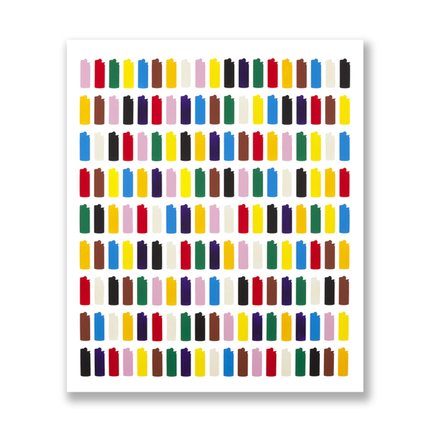 lighter Silhouette colorful pop art painting Luke Newton Art