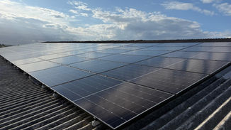 Warehouse solar panels